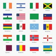 Vector set of flags N5