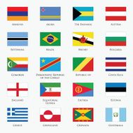 Vector set of flags N6