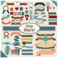 Vector set of vintage Ribbon