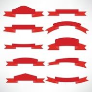 red banners set