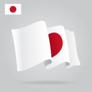 Flat and waving Japanese Flag