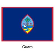 Flag of the country guam Vector illustration