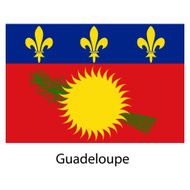 Flag of the country guadeloupe Vector illustration