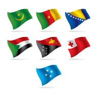 Set of world flags 4c