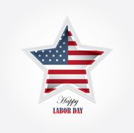 labor day american flag star shaped vector wallpaper
