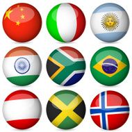 national flag ball set