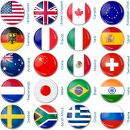 round flags popular countries