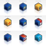 United States Flags Icons Set Design Elements N2