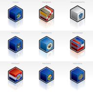United States Flags Icons Set Design Elements N3