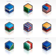 Flag Icons Set Design Elements