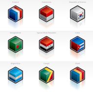 Flag Icons Set Design Elements N3