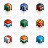 Flag Icons Set Design Elements N12