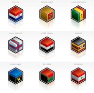 Flag Icons Set Design Elements N15