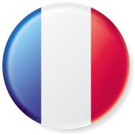 France Satin Flag Button