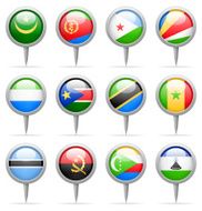 Round flag pins - Africa N2