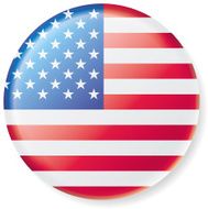 American Flag Satin Button