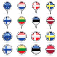 European Union member states flags icons