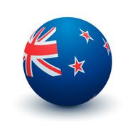 New Zealand Flag Sphere Vector