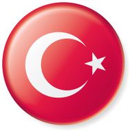 Turkey Satin Flag Button