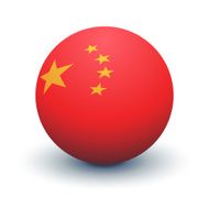 China Flag Sphere Vector