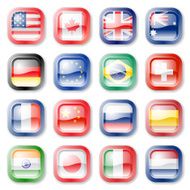 National Flag Buttons N3