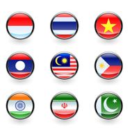 Icon of Asian countries