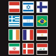 World Flag Stamps