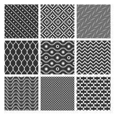 Monochrome geometric seamless textures