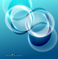 Glossy blue circles background