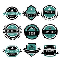 Vintage labels set N13