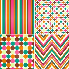 seamless stripe circles and zig zag pattern N2
