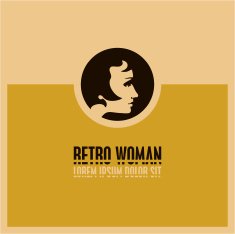 Woman face Retro woman