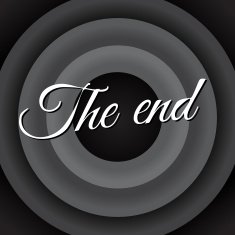The end - retro nostalgic cinema background