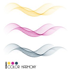 Set of color curve lines N8