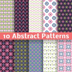 Abstract patterns Set of vector seamless background