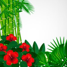 Tropical floral design background