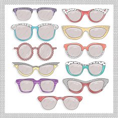 retro sunglasses set