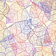 Autumn transparent leaves pattern background N6