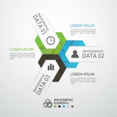 Modern business step origami style options banner N65