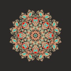 Decorative laced vector rosette