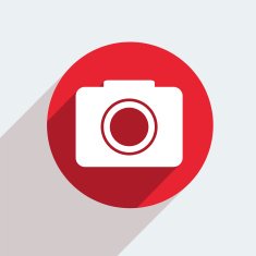 Vector red circle icon on gray background Eps10 N19