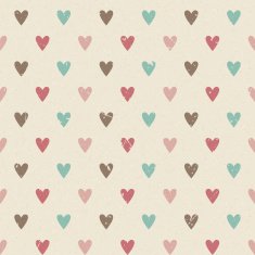 Valentine retro seamless hearts pattern