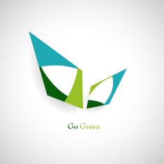 Go Green concept sign background