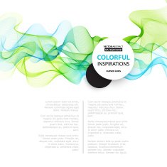 Abstract smoky waves background Template brochure design N77