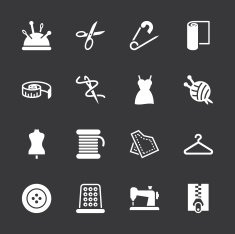 Sewing Icons - White Series