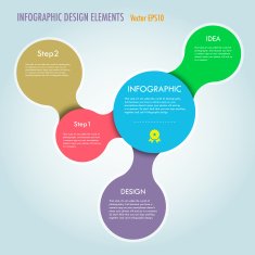 Modern Simply infographic step by template N7