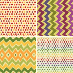 Set of Ikat Seamless Patterns N7