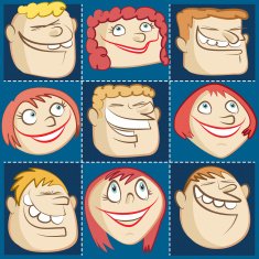 smiling hairy head set N2