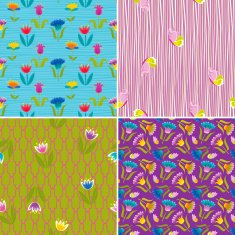 Set of Summer Floral Patterns N2