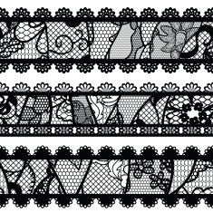 Set of lacy vintage trims N8